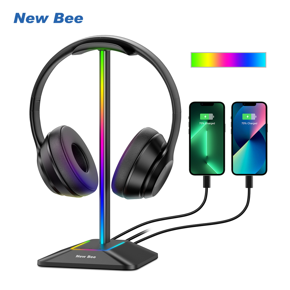 Gaming Headset - Bee Z8 RGB headphone pemegang berdiri