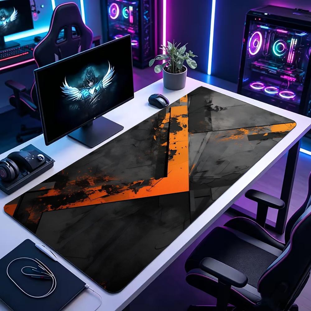 Pc Gaming Orange - Alas Meja Besar Geometris Motif Retak