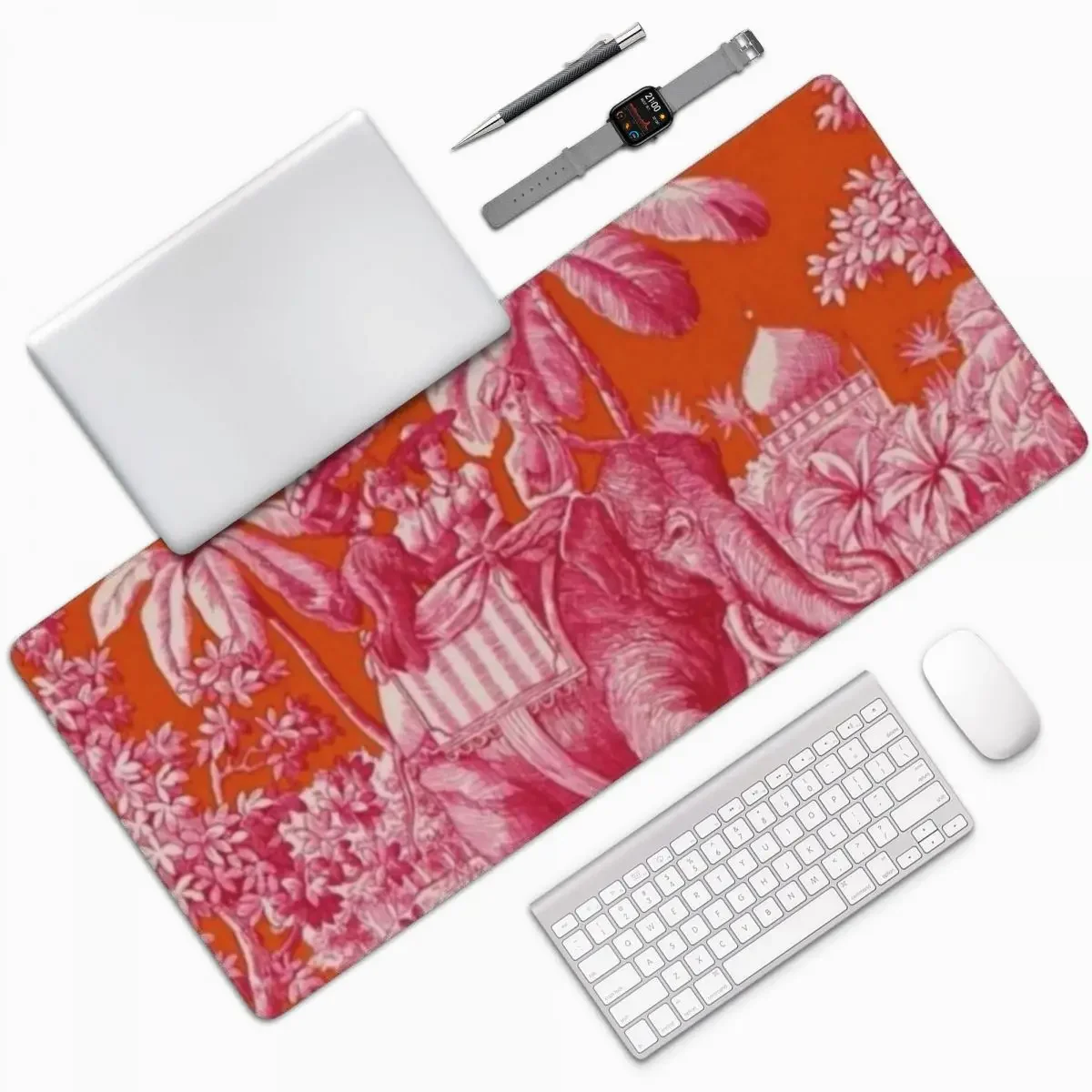 Pc Gaming Orange - Toile De Jouy - Alas Mouse