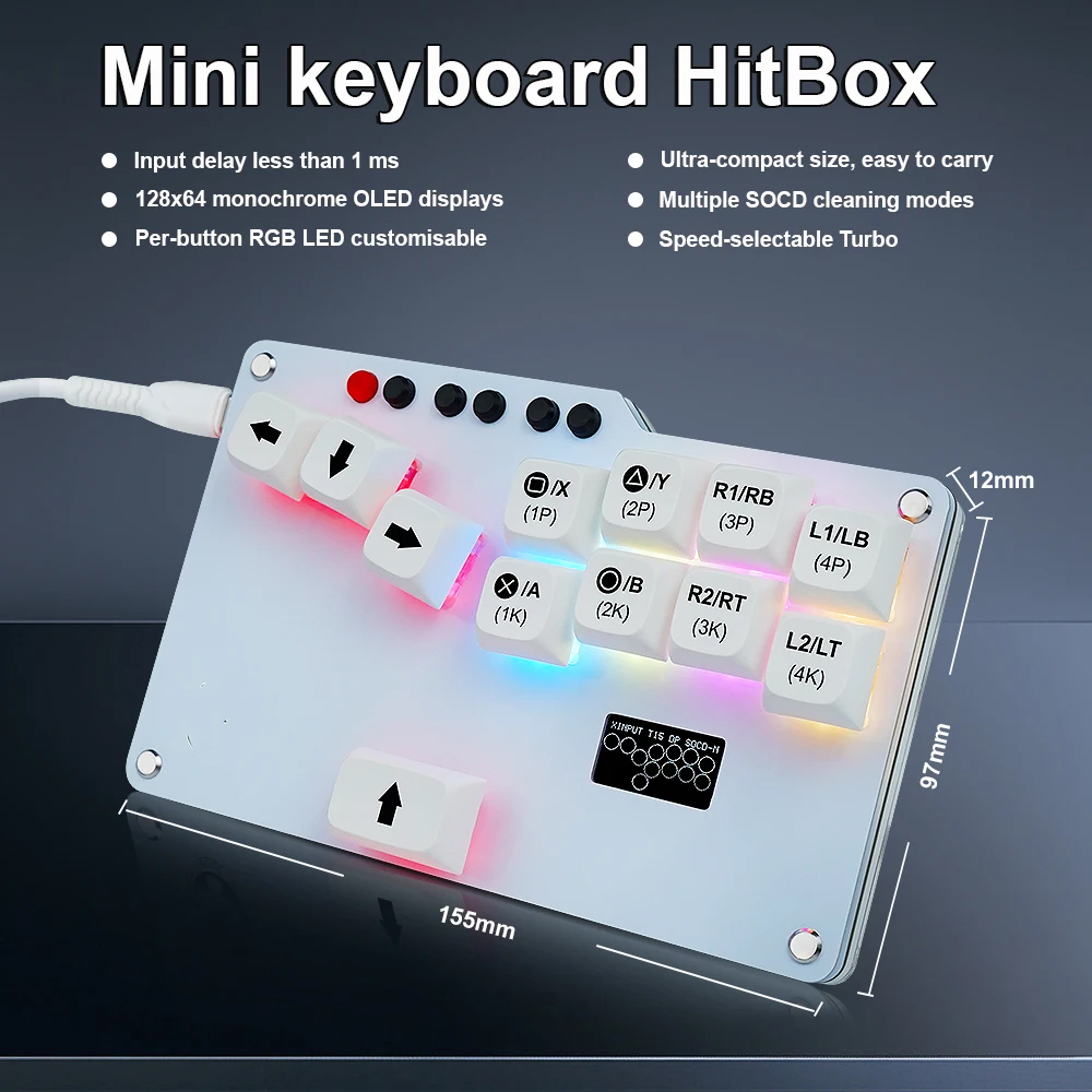 No Rgb Gaming Pc - Hitbox Mini GP2040 CE Keyboard saku