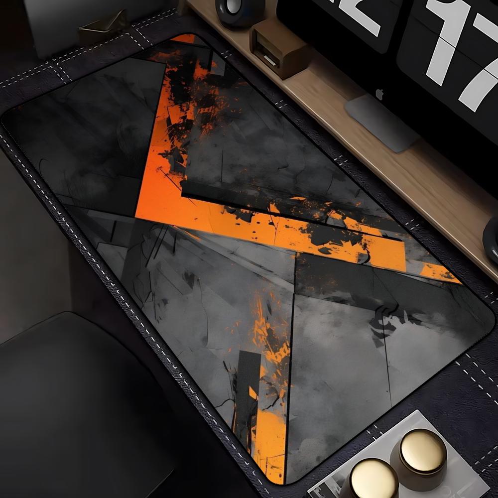 Alas Meja Besar Geometris Moti - Pc Gaming Orange ulasan dan harga