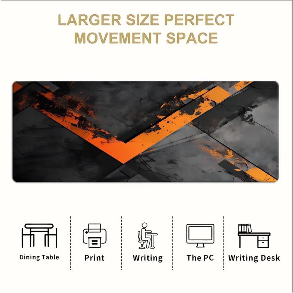 Alas Meja Besar Geometris Moti - Pc Gaming Orange ulasan dan harga