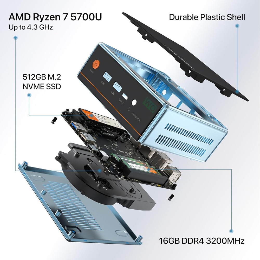 PC Mini AMD Ryzen 7 5700U 8-Co - Pc Gaming Amd Ryzen 7 ulasan dan harga