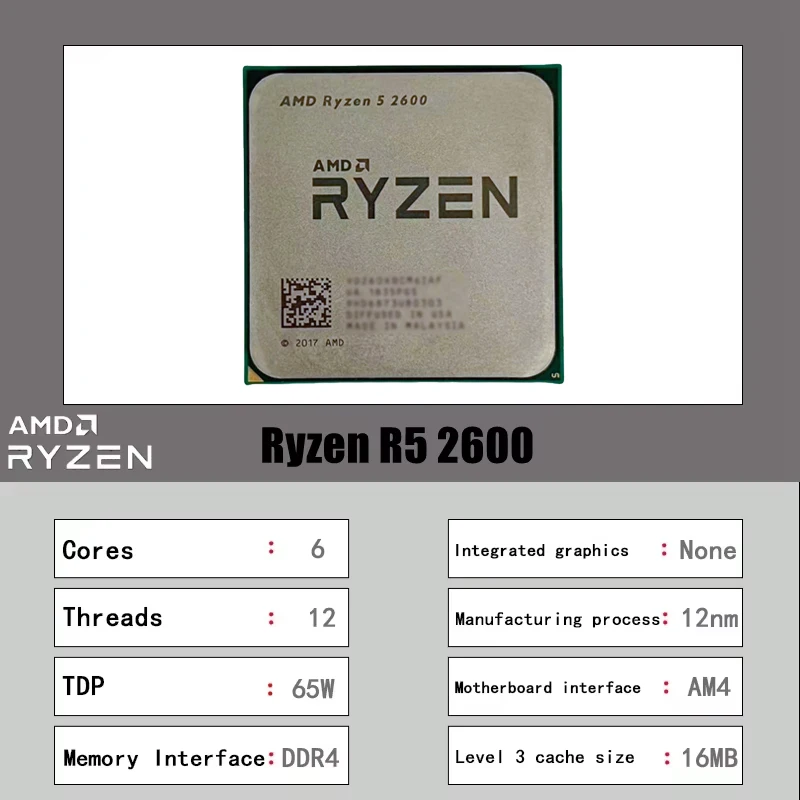 AMD Ryzen 5 R5 2600 3.4GHz 6-C - Amd Cpu Ryzen 5 ulasan dan harga