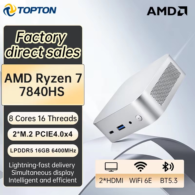 Topton Mini PC Gaming Portabel - Pc Gaming Amd Ryzen 7 ulasan dan harga