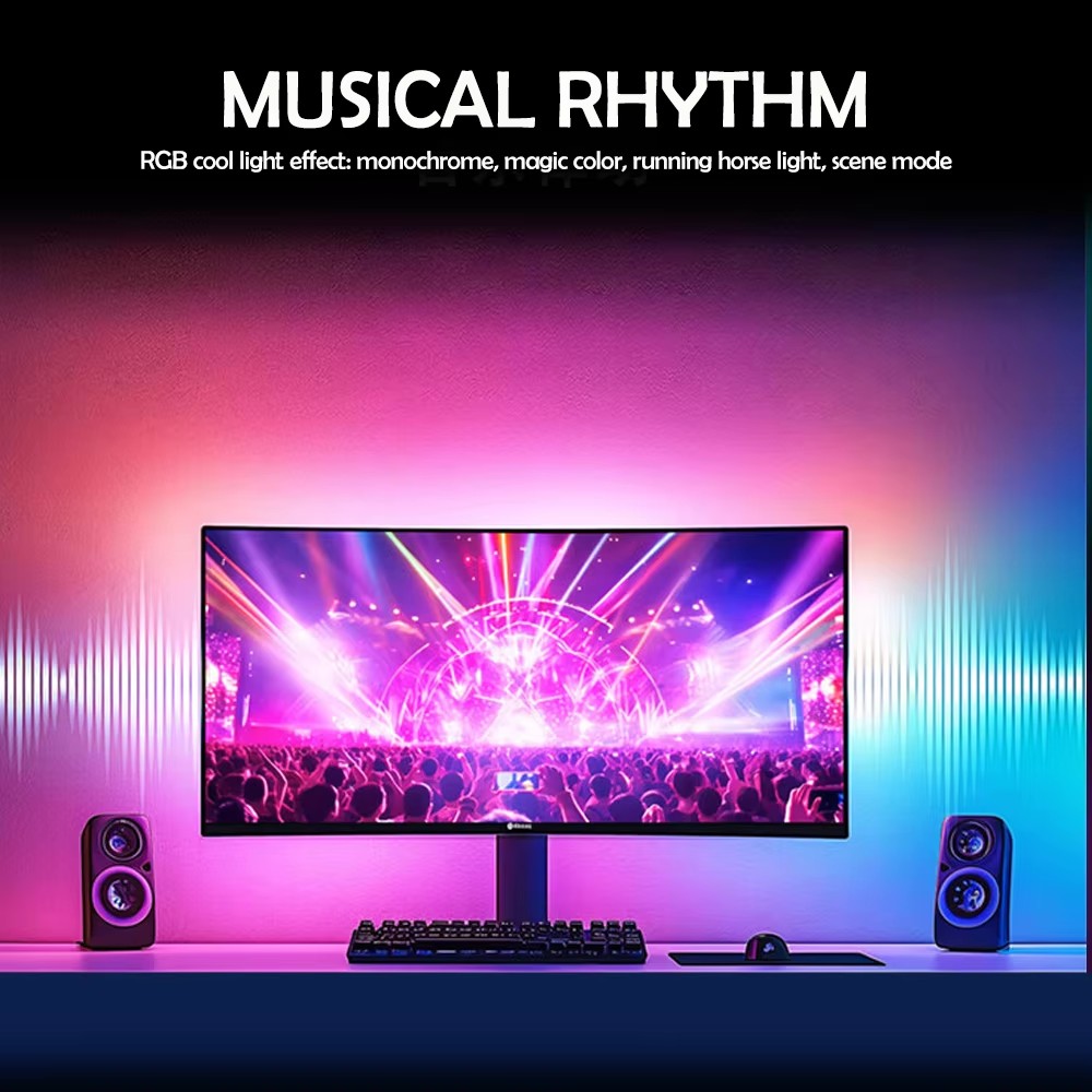 Lampu Gaming RGB Strip Lampu L - No Rgb Gaming Pc ulasan dan harga