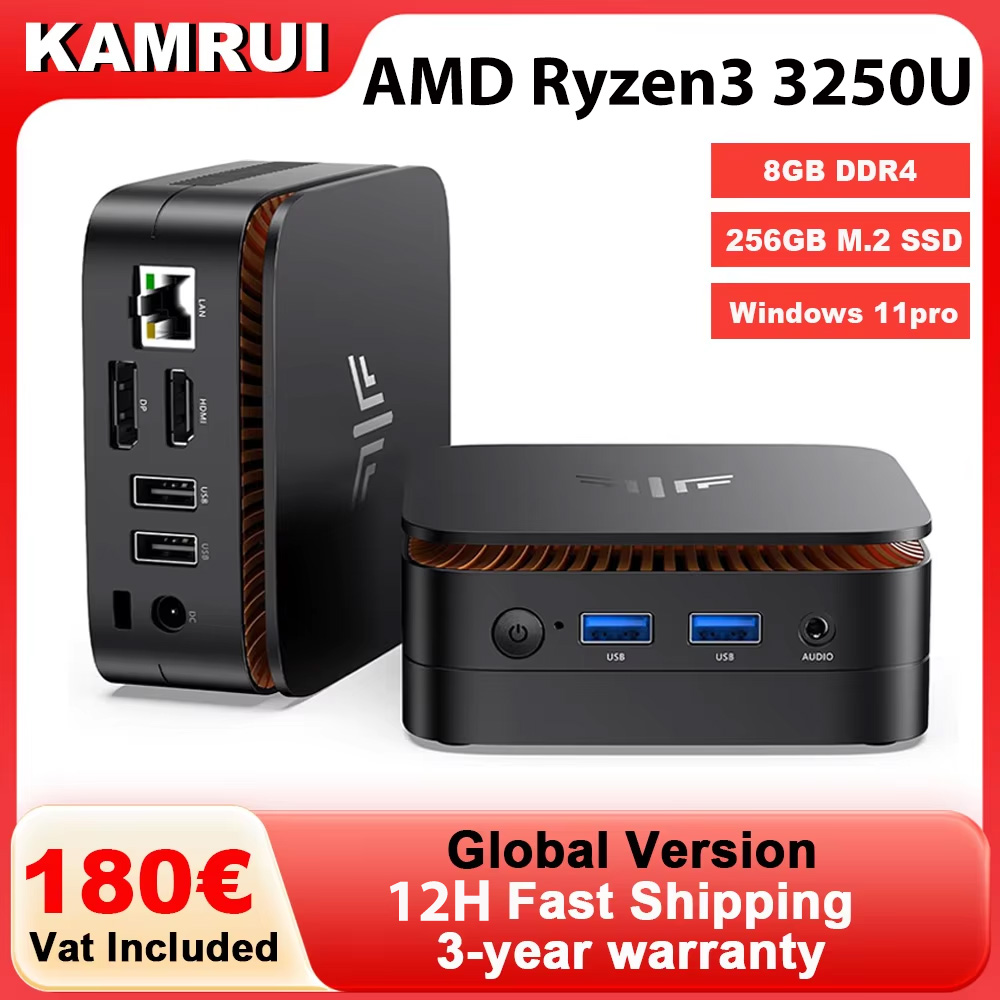 KAMRUI Mini PC AMD R3 3250U 8G - Pc Gaming Amd Ryzen 7 ulasan dan harga