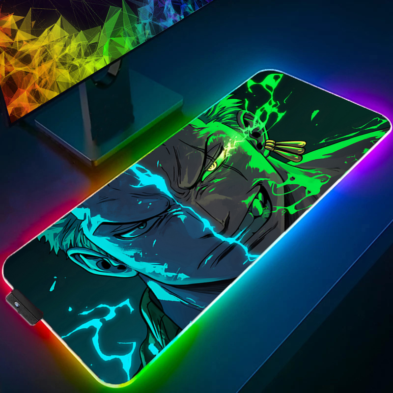 ONE PIECE Zoro Mouse Pad RGB A - No Rgb Gaming Pc ulasan dan harga