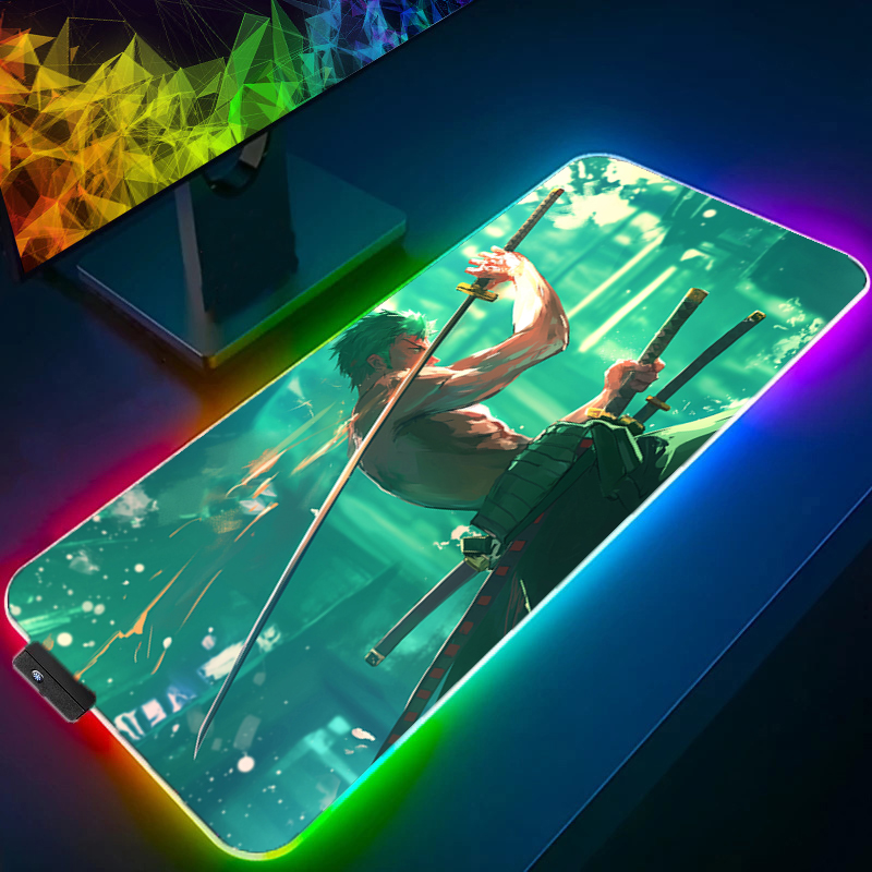 ONE PIECE Zoro Mouse Pad RGB A - No Rgb Gaming Pc ulasan dan harga