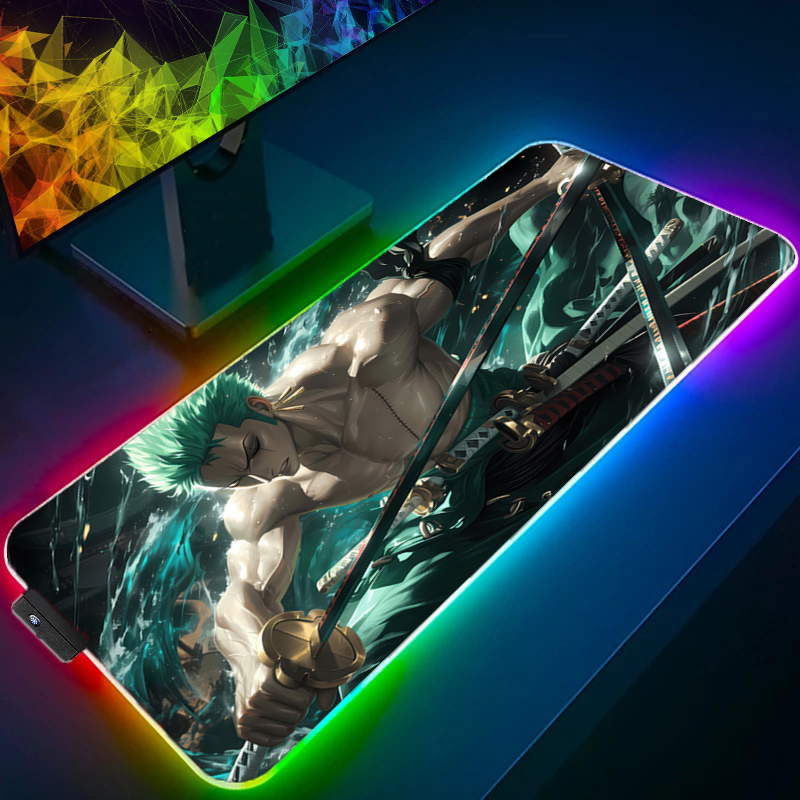 ONE PIECE Zoro Mouse Pad RGB A - No Rgb Gaming Pc ulasan dan harga