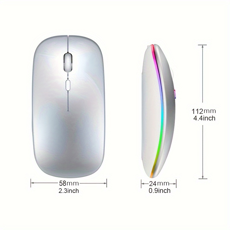 Mouse Nirkabel RGB Isi Ulang U - No Rgb Gaming Pc ulasan dan harga