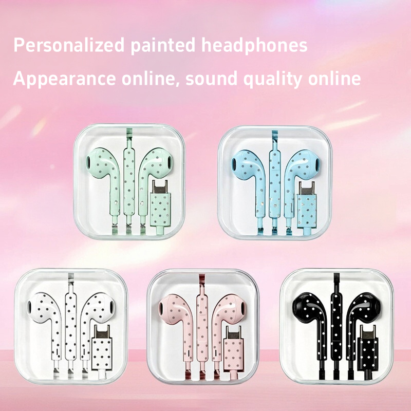 Earphone Tipe C Polka-dot Bint - Gaming Headset ulasan dan harga