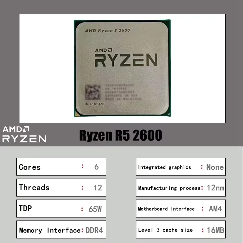 Prosesor CPU AMD Ryzen 5 2600  - Amd Cpu Ryzen 5 ulasan dan harga